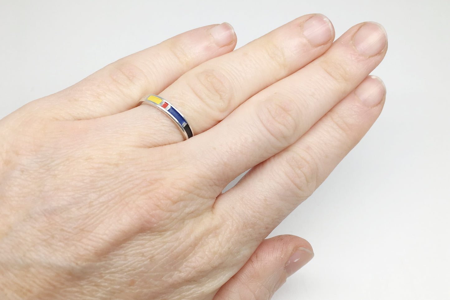 Mondrian SLIM Ring - Silver