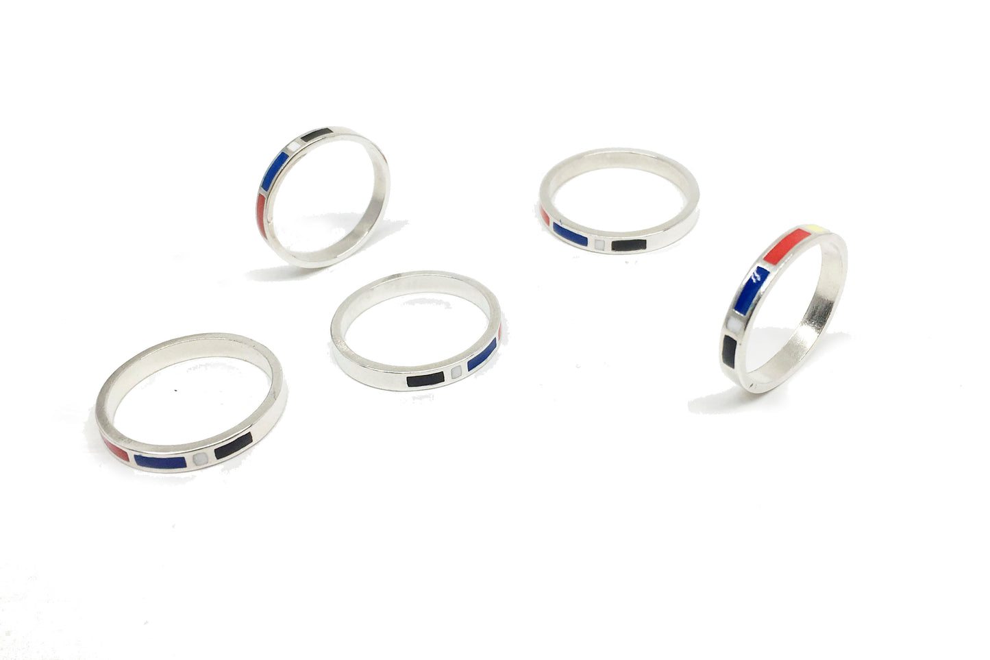 Mondrian SLIM Ring - Silver