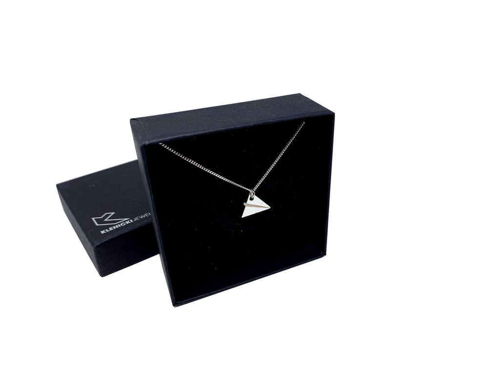 Airplane Necklace - Silver