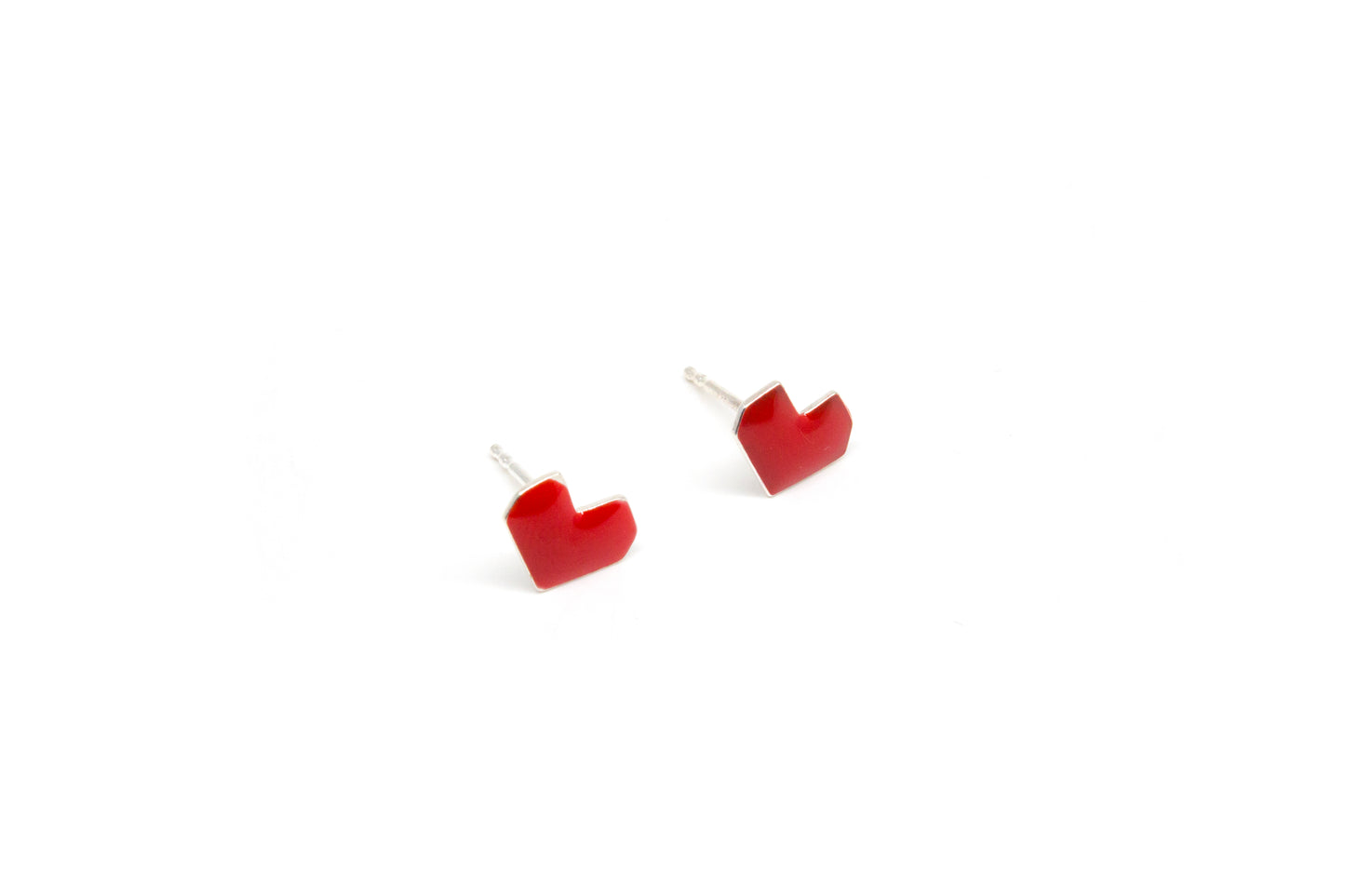 Colorful Heart Stud Earrings