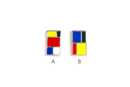 Mondrian Pin B - Silver