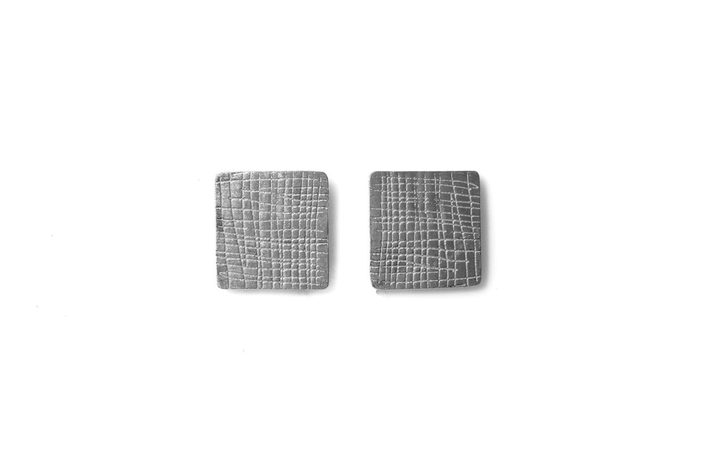 Grid Earrings - Silver
