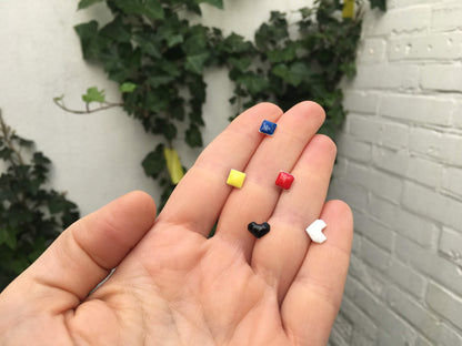 Colorful Heart Stud Earrings