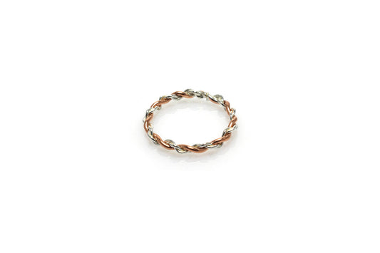 Twist Ring - Silver and Copper