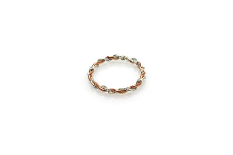 Twist Ring - Silver and Copper