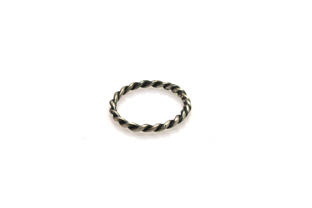 Twist Oxidized Ring - Silver