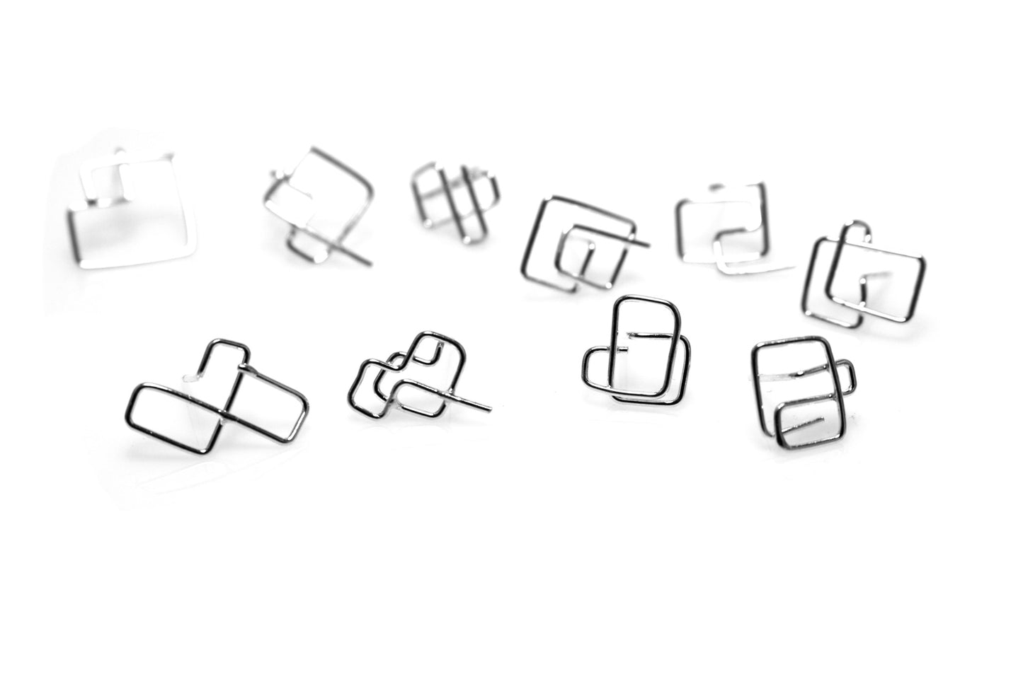 Mondrian Earrings - Silver