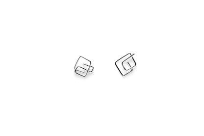Mondrian Earrings - Silver
