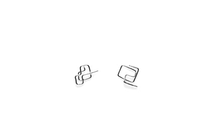 Mondrian Earrings - Silver