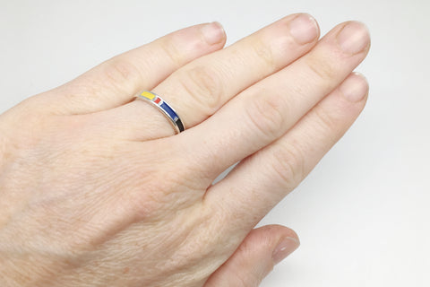 Mondrian SLIM Ring - Silver