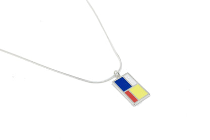 Mondrian Necklace - Silver