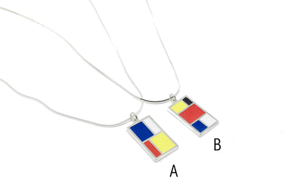 Mondrian Necklace - Silver