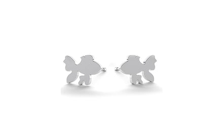 Tiny Fish Earrings - Silver