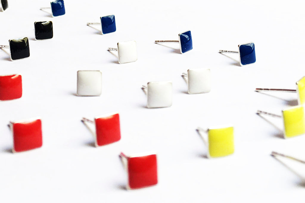 De Stijl Stud Earrings