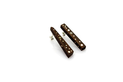 Galaxy Earrings - Wood