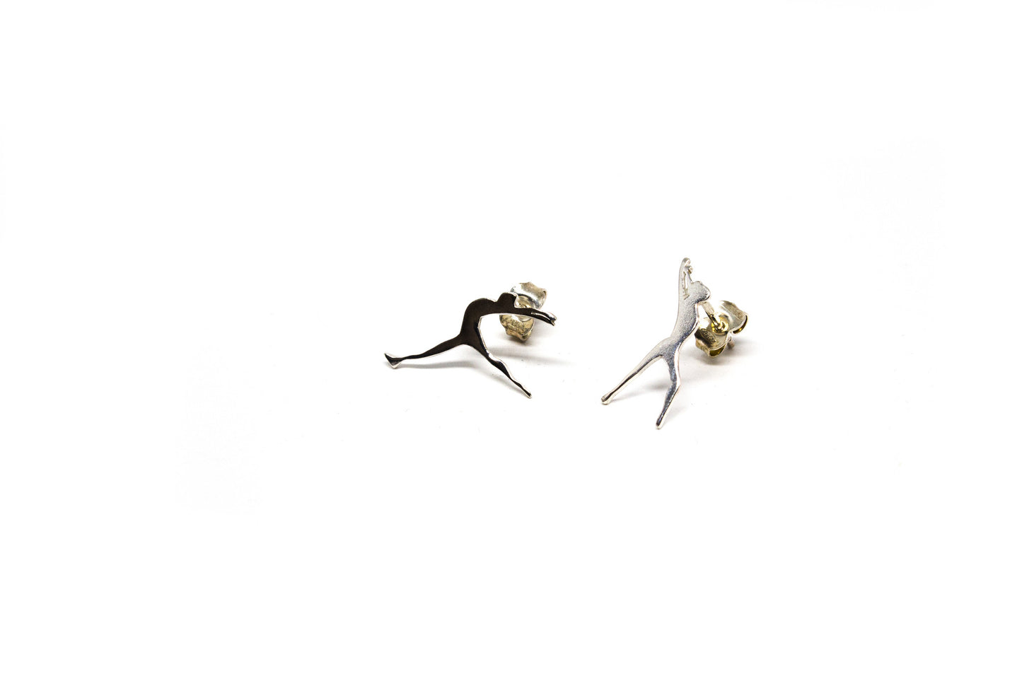 Gymnastics Earrings - Silver
