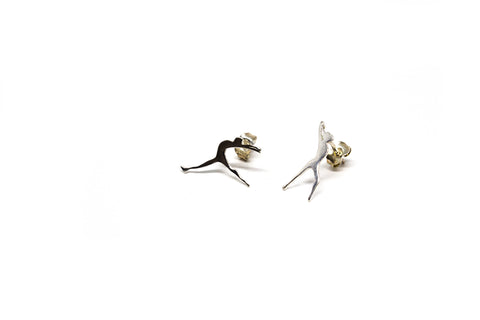 Gymnastics Earrings - Silver