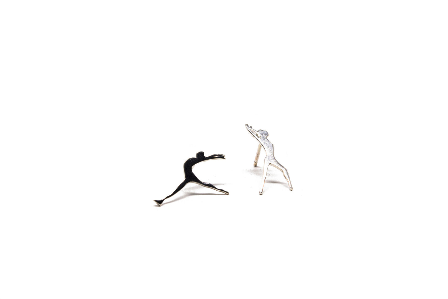 Gymnastics Earrings - Silver