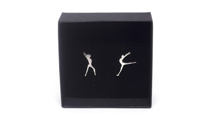 Gymnastics Earrings - Silver