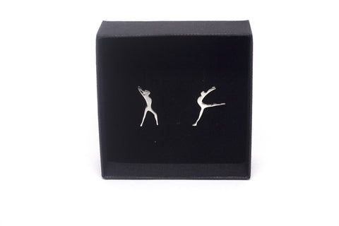 Gymnastics Earrings - Silver