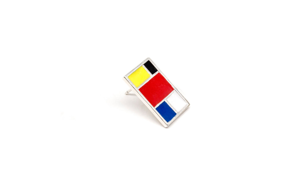 Mondrian Pin A - Silver