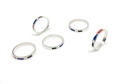 Mondrian SLIM Ring - Silver