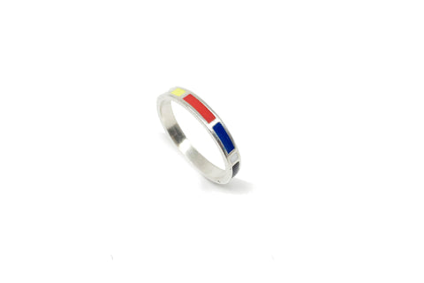 Mondrian SLIM Ring - Silver