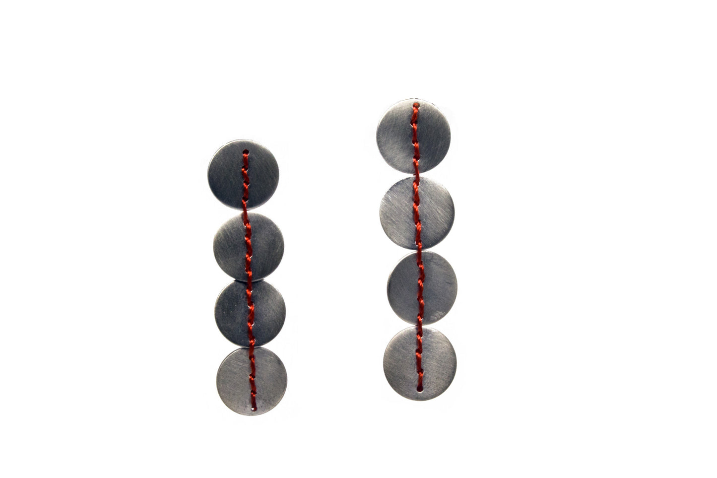 Sew 4x Earrings - Silver