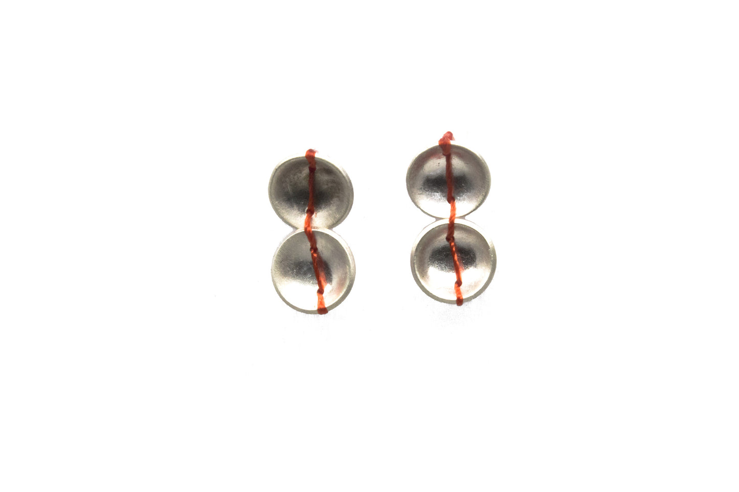 Sew 2x Earrings - Silver