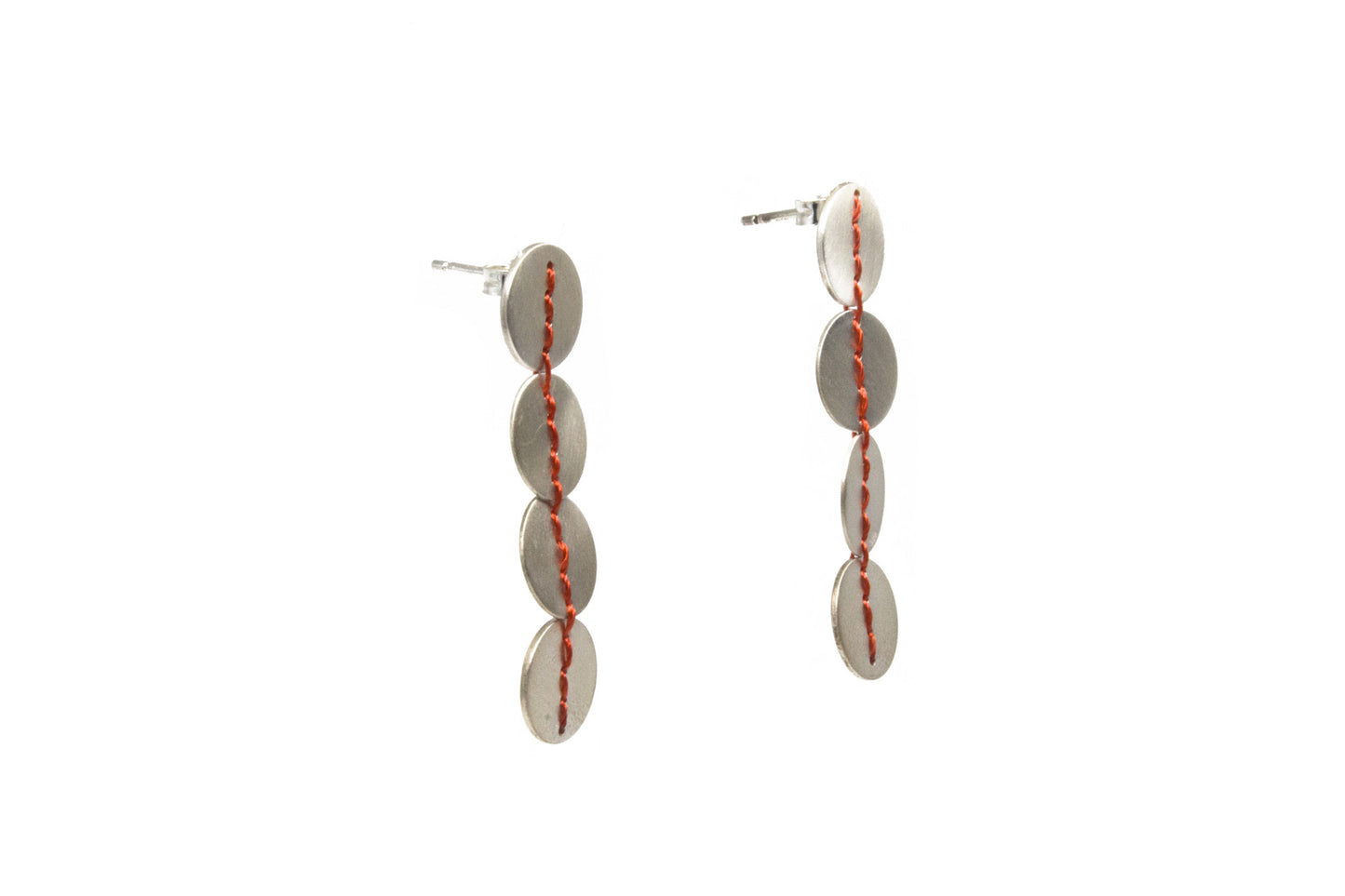 Sew 4x Earrings - Silver