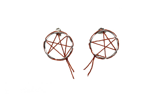 Sew Dreamcatcher Earrings - Silver
