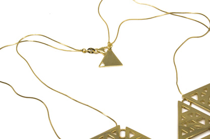 Triangular 7x Necklace - Gold plated