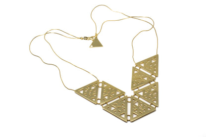Triangular 7x Necklace - Gold plated