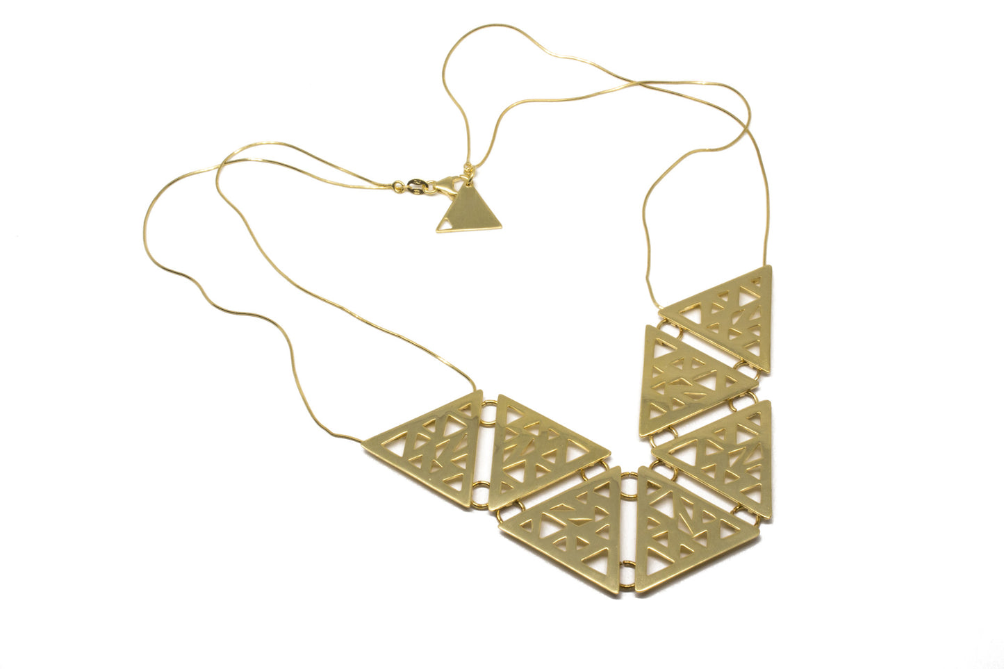 Triangular 7x Necklace - Gold plated