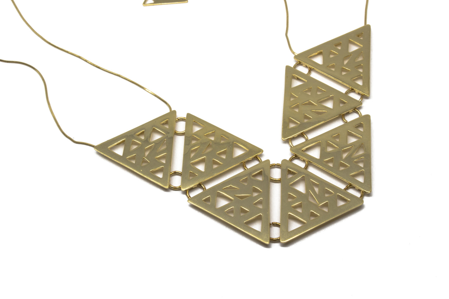 Triangular 7x Necklace - Gold plated
