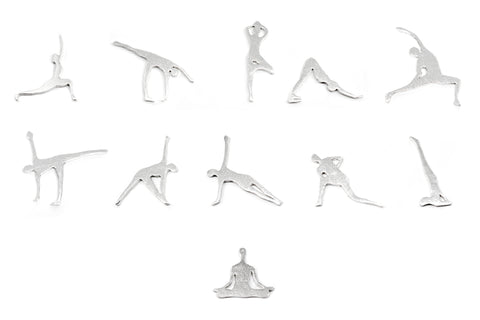 Yoga Earrings - Silver