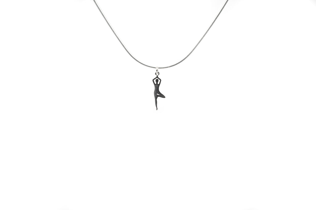 Tiny Yoga Pendants - Silver